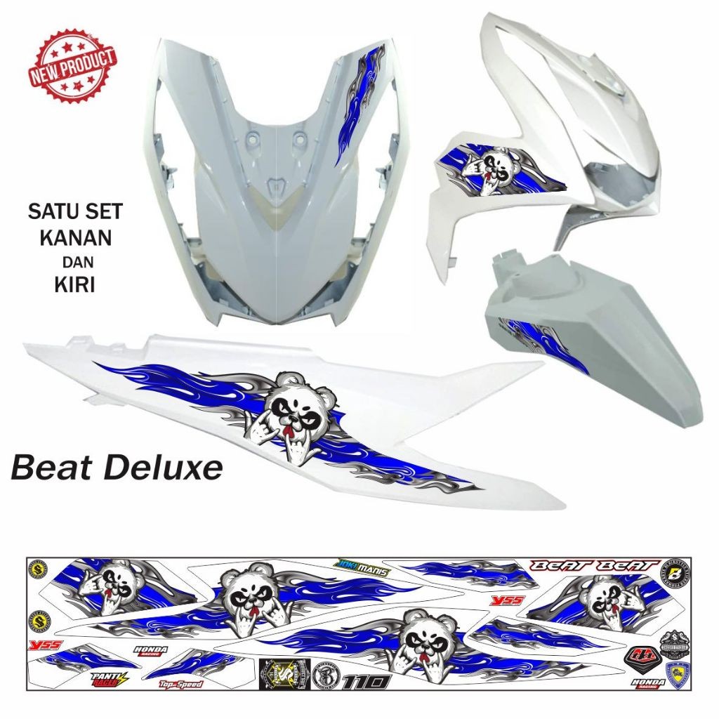 STRIPING BEAT DELUXE / VARIASI MOTOR BEAT BARU ISS STIKER KEREN