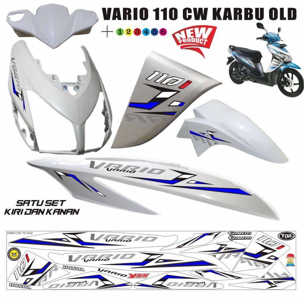 VARIASI MOTOR STRIPING MOTOR HONDA  VARIO 110 KARBU VARIASI STIKER VARIO CW 110 OLD