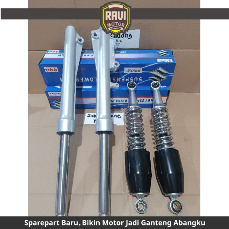 Paket As Shock Tabung Depan+Shockbreaker Belakang Suzuki Shogun 110 R Shogun 125 R Shogun Kebo (1 Se