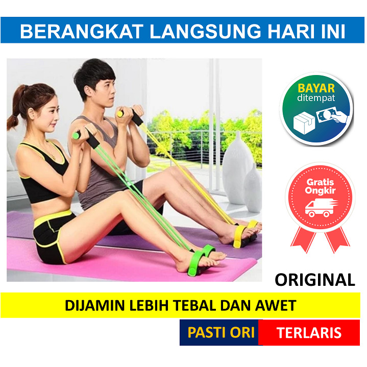 BODY TRIMMER Fitness Alat Olahraga Pengecil Perut Pembakar Lemak Tali 2 Fitnes Gym Sit Up Penurun Be