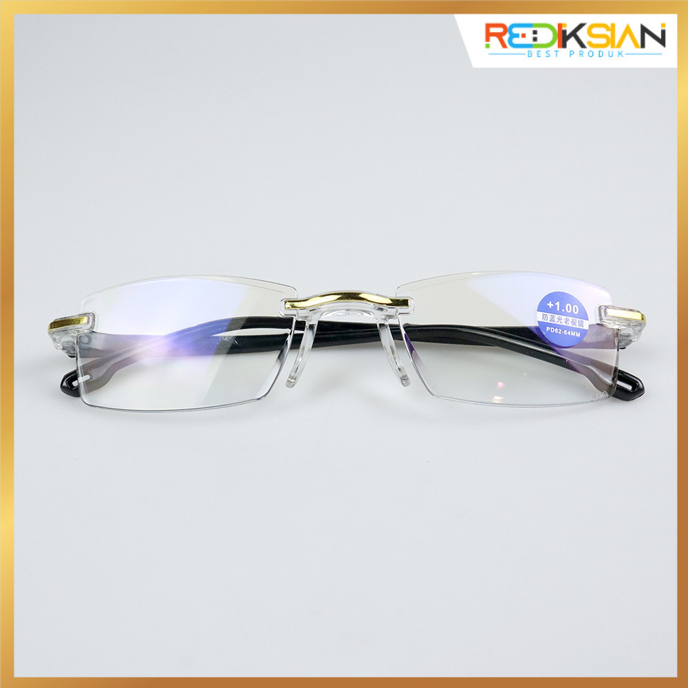 Kacamata Baca Anti Cahaya Biru Plus 1 |Kacamata Baca Anti Cahaya Biru Tanpa Bingkai Plus 1