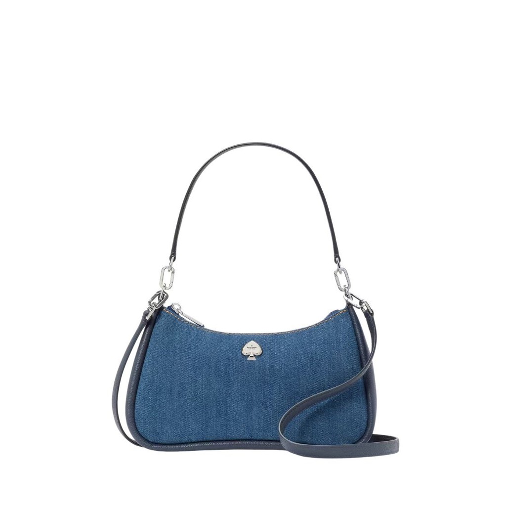 KATE SPADE Kayla Denim Convertible Shoulder Bag Blue Multicolor