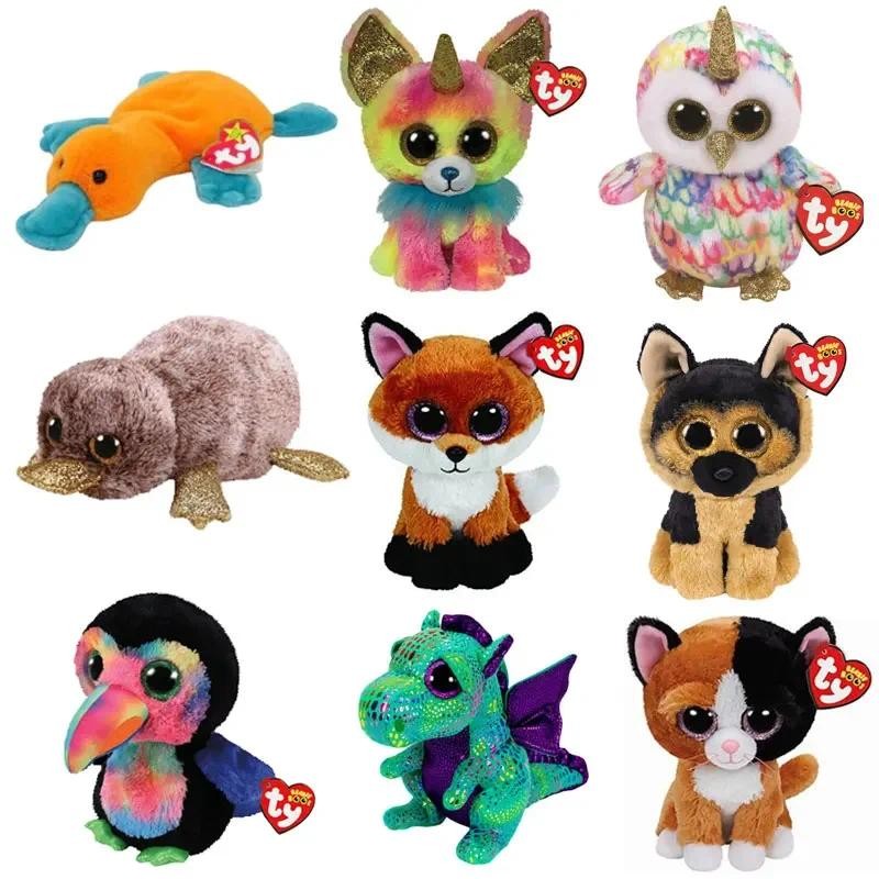 Ty Stuffed Plush Animals Doll Cute Rabbit Soft Stuffed Toys Big Eye Twinkle Bunny 15cm Doll Children