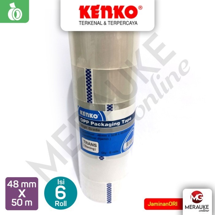 

OPP Lakban KENKO 48 mm x 50 m Bening (1 Slop: 6 Rol)