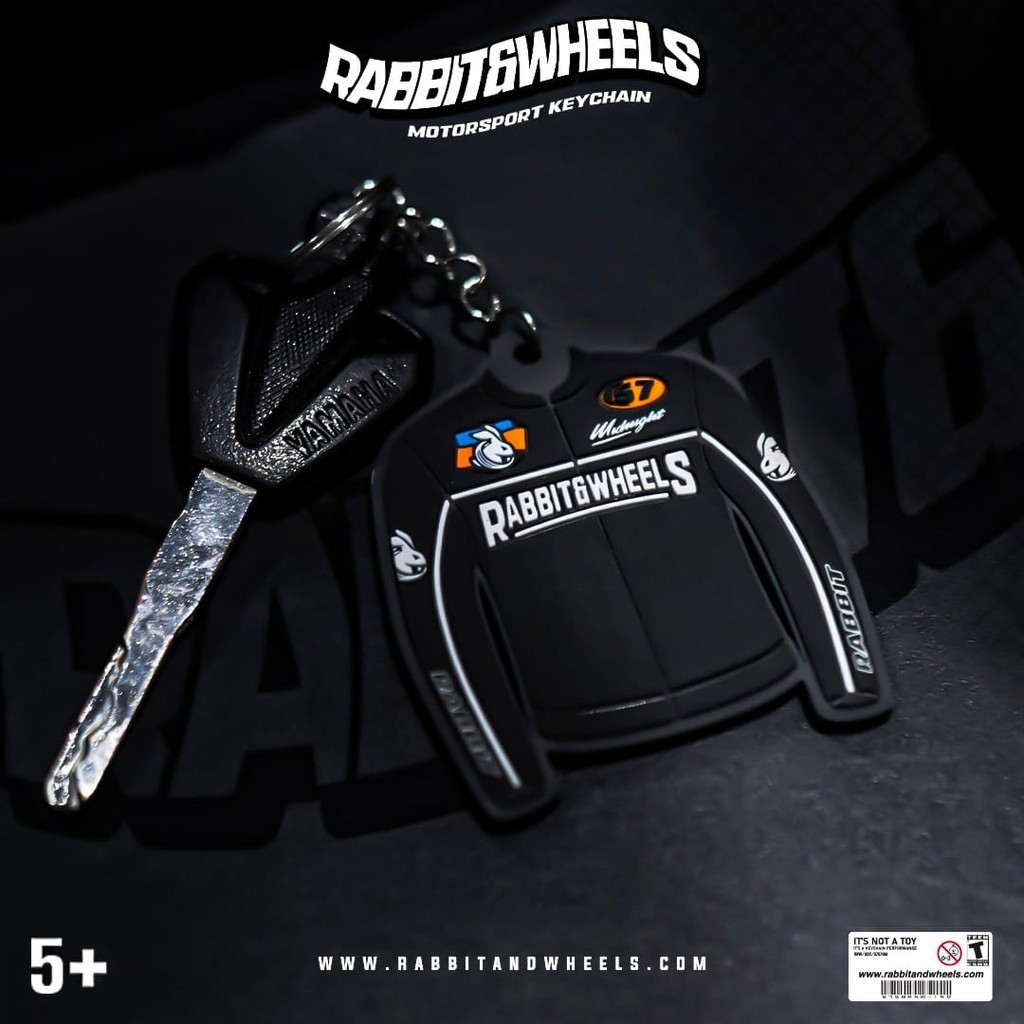 KEYCHAIN MIDNIGHT RABBIT AND WHEELS