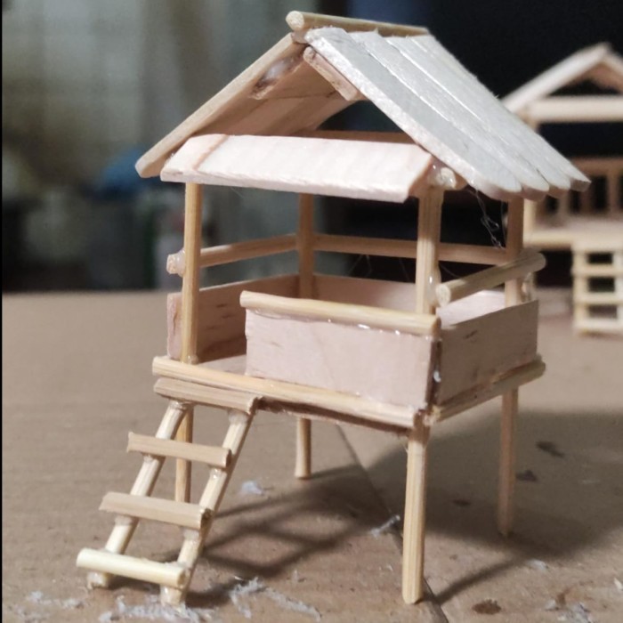 miniatur rumah hiasan aquarium aquascape kayu batu tenggelam