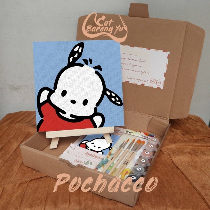 

Paint By Numbers Kit For Kids - Seri Sanrio - Pochacco, Tanpa Easel