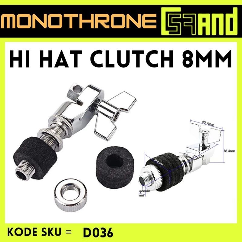 HiHat Cymbal Drum HI Hat Clutch HiHat Hi-Hat Cymbal 8mm