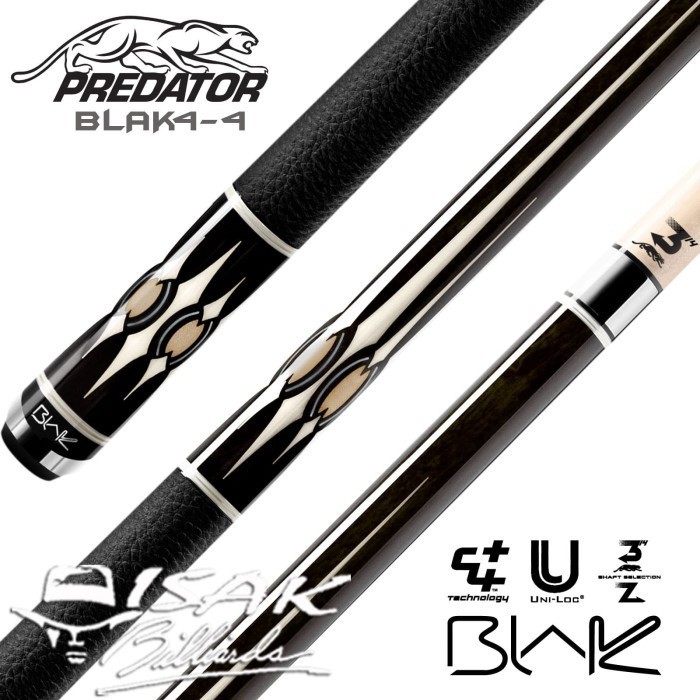 PROMO SUPER DIKON 65% Predator Blak4-4 Cue - Uniloc 314-3 Shaft Billiard Stick Stik Biliar