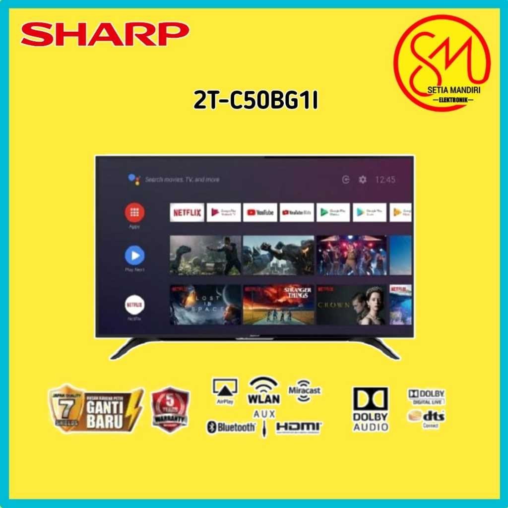[KARGO]SHARP 2T-C50BG1i LED TV 50 Inch Android TV 50BG C50BG1i 2TC50BG1i