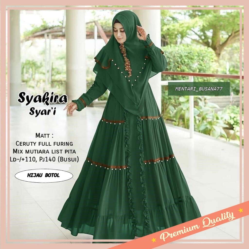 Gamis Kekinian Remaja Anak Dewasa Murah Keren / TERBARU 2022 SYAKIRA SYARI Set Muslimah / Gamis Wani