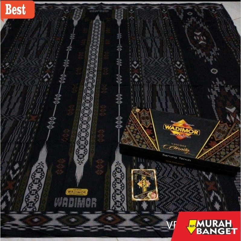 Sarung idaman- WADIMOR VISCOSE ETERNITY SARUNG TENUN WADIMOR VISCOSE ETERNITY HITAM ORIGINAL