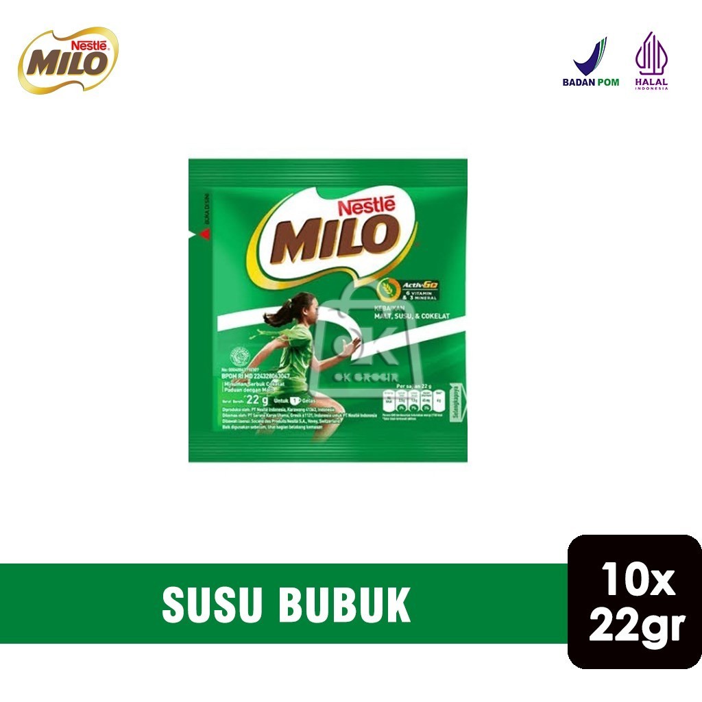 

Susu Milo Activ Go Sachet / Milo Coklat 22gr (1 Renteng)