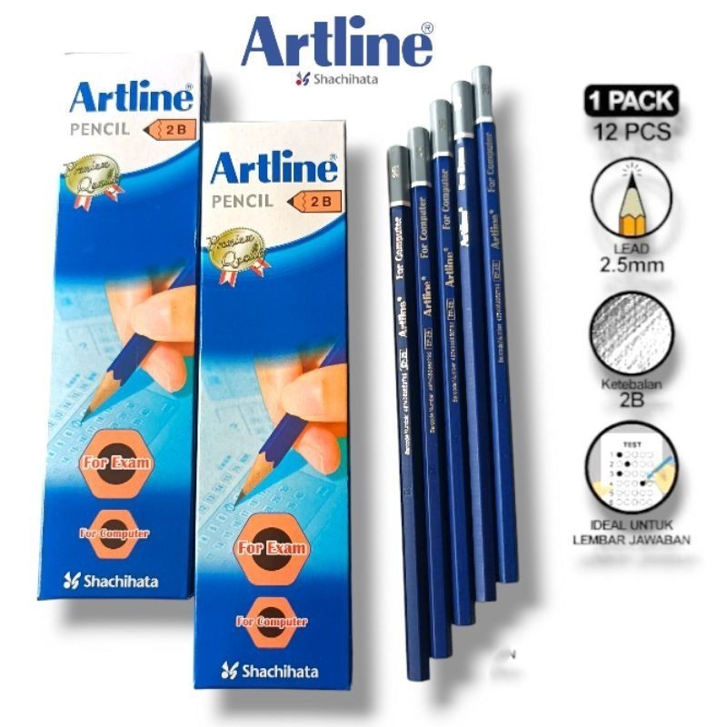 

PENSIL ARTLINE 2B Premium 12pcs || Pensil 2B Ujian