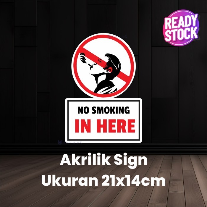 

papan akrilik so smoking / papan akrilik dilarang merokok disini