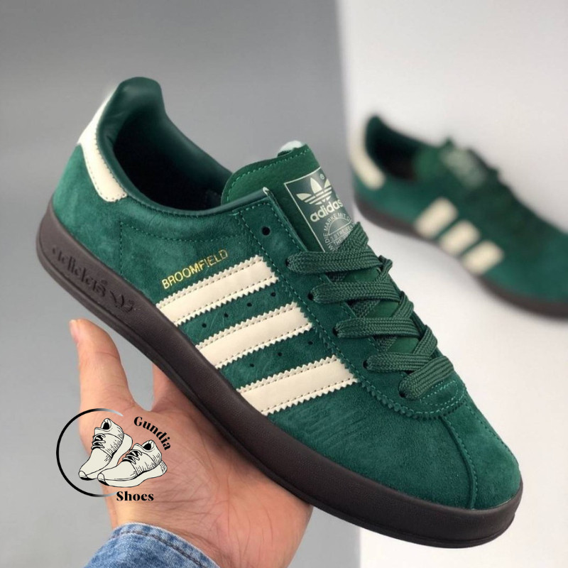 Sepatu Sneakers Pria Adidas Broomfield Green White Sepatu Casual Pria Wanita Adidas - Grade Like Ori