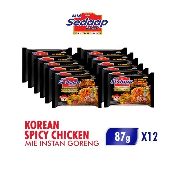 

Sedaap Mie Instan Korean Spicy Chicken 87gr x 12 pcs