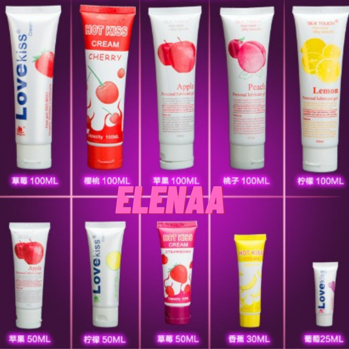 READY STOK BARU Pelumas Lubricant Rasa Buah Strawberry Chery Apple Alat bantu seksual - anggur, 25ml