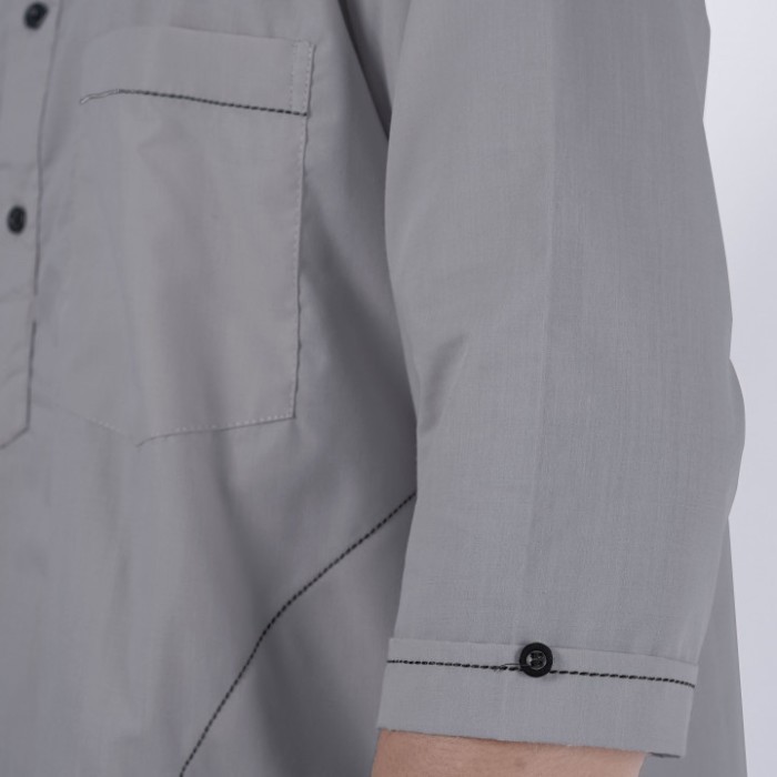 [KOKO Lebaran 2024] Baju Berkah - Koko pakistan / Koko Pria / Qurta pria - Silver, M