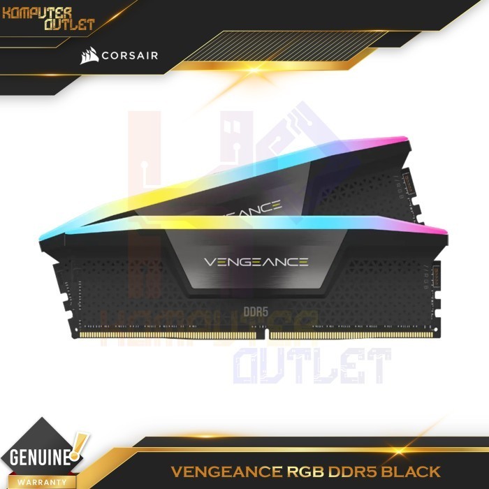 CORSAIR RAM VENGEANCE RGB 64GB KIT (32GB X 2) DDR5 5600MHZ 5200MHZ