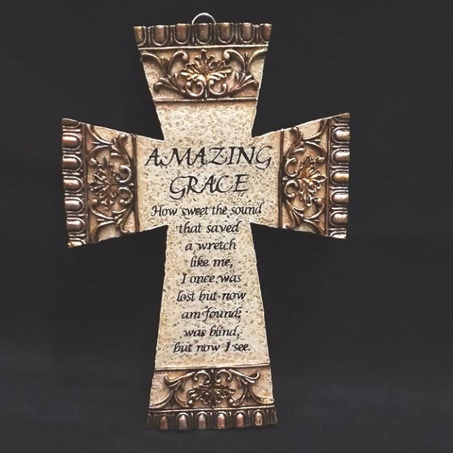 Salib Gantung Ukir Amazing Grace