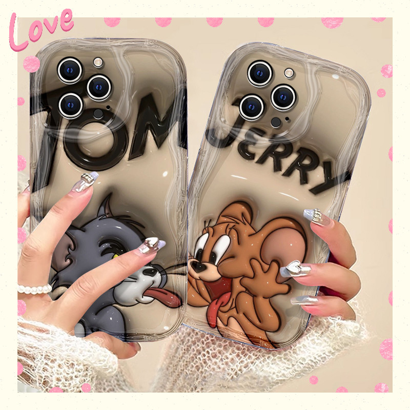 Lucu Tom dan JerryCase Couple Android Soft Silicone Clear Casing hp INFINIX HOT 8 9 9Play 12Play 20 