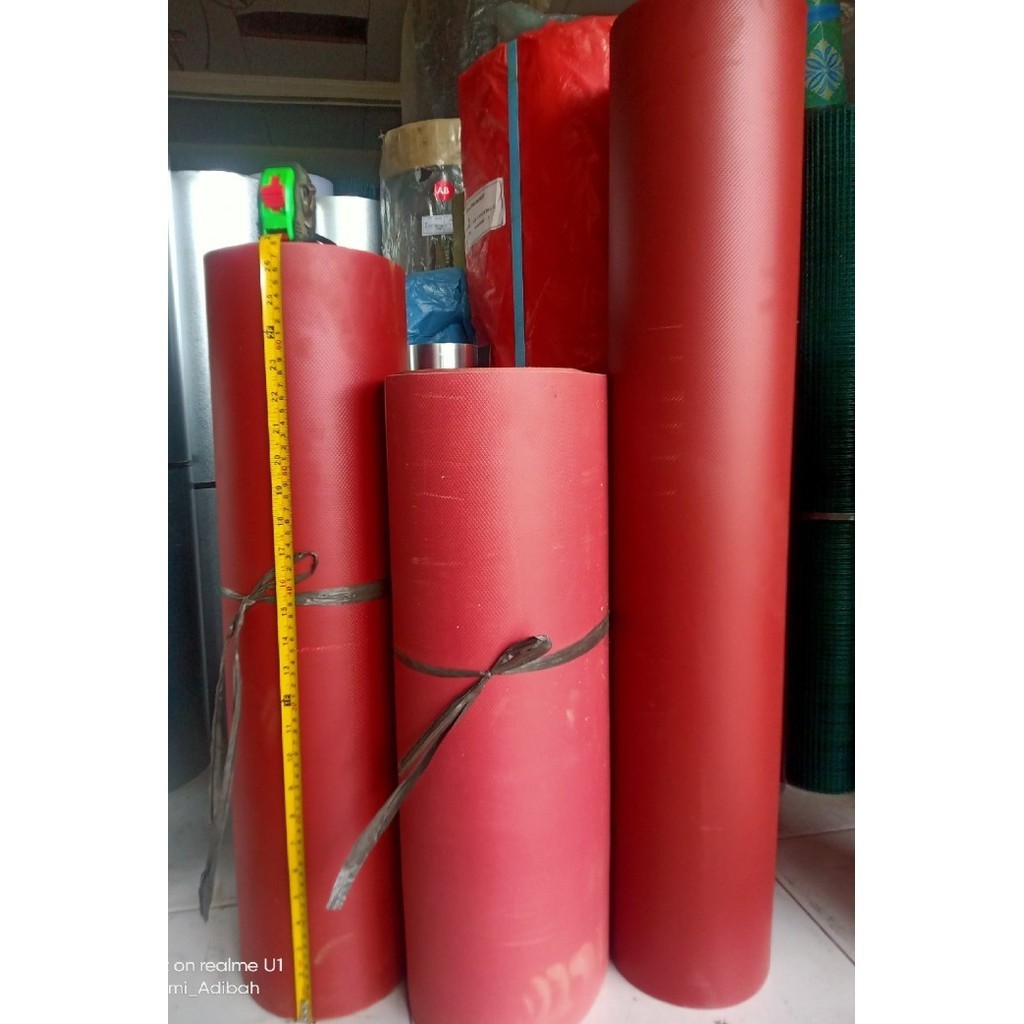 Karpet Talang Air 1 METER Merah / Karpet Talang Air Meteran ANTI BOCOR - merah 60cm