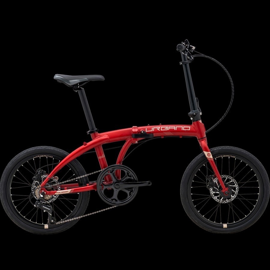 Sepeda lipat polygon URBANO 2 RED folding bike