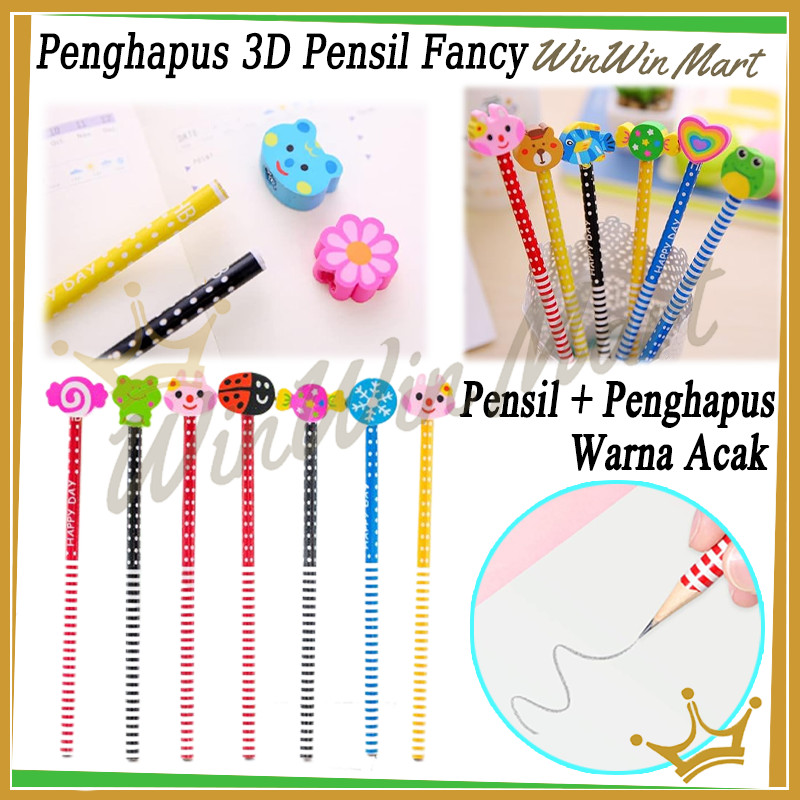 

Pensil Karakter + Penghapus Pensil/Penghapus 3D Pensil Fancy