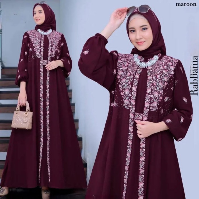 Rabbani Dress Gamis Muslim Wanita Baju Gamis Kondangan Matt Ceruty