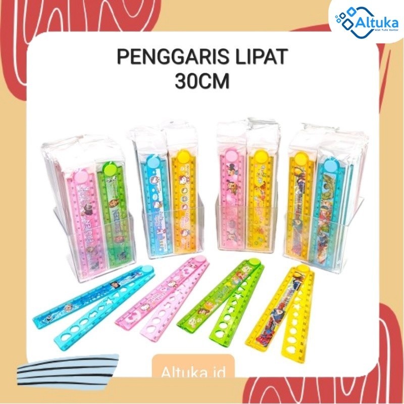 

Penggaris Lipat Plastik 30cm Funcy Karakter