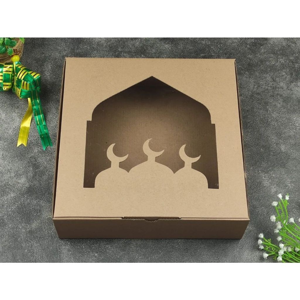 

Dus Kraft Die Cut Lebaran Isi 5Pcs / Box Kue Idul Fitri / Dus Kemasan