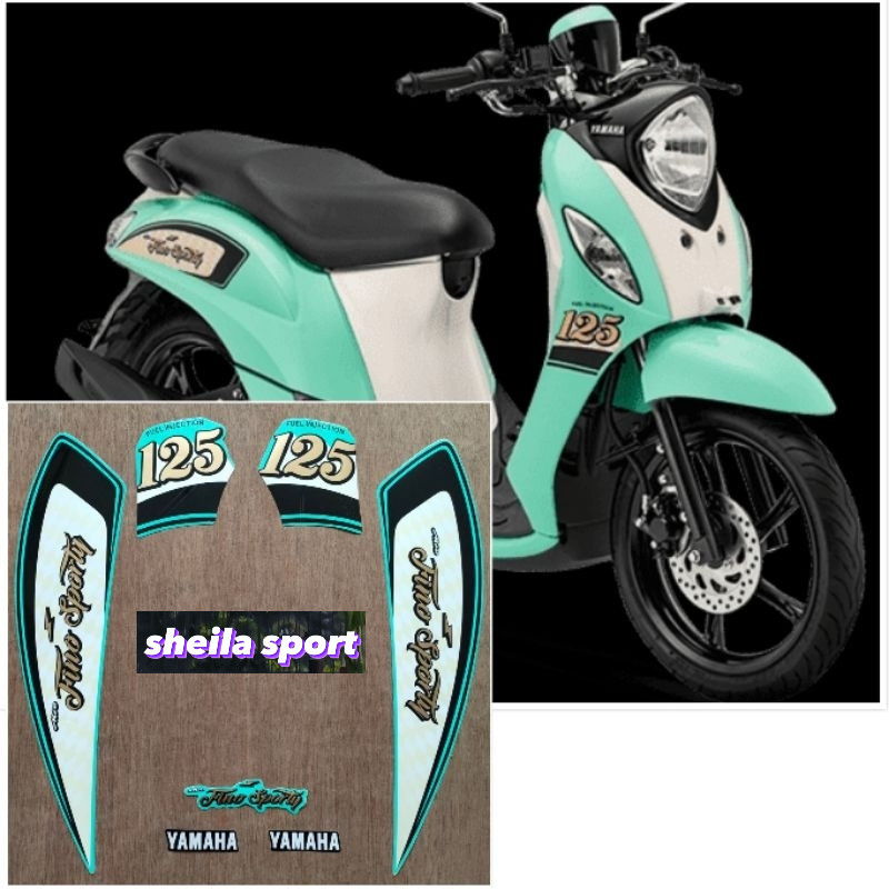 Striping fino stiker Yamaha Fino sporty 125 hijau tahun 2022 2023 kualitas bagus