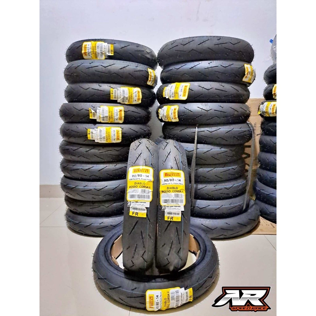 Ban Pirelli Diablo Rosso Corsa II ukuran 90/80 ring 14 Soft Compound