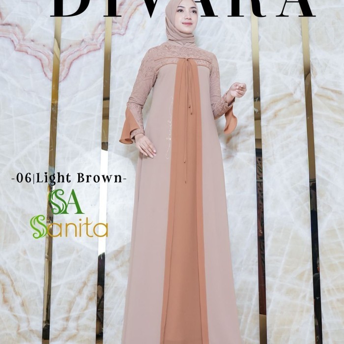 Fashion wanita muslim Divara dress by Sanita syar'i gamis - 06, M