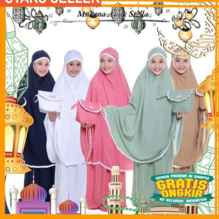MURAH MUKENAH POLOS ANAK 7-13 TAHUN TERBARU 2022 / MUKENA ANAK PEREMPUAN / MUKENAH ANAK 10 TAHUN / M
