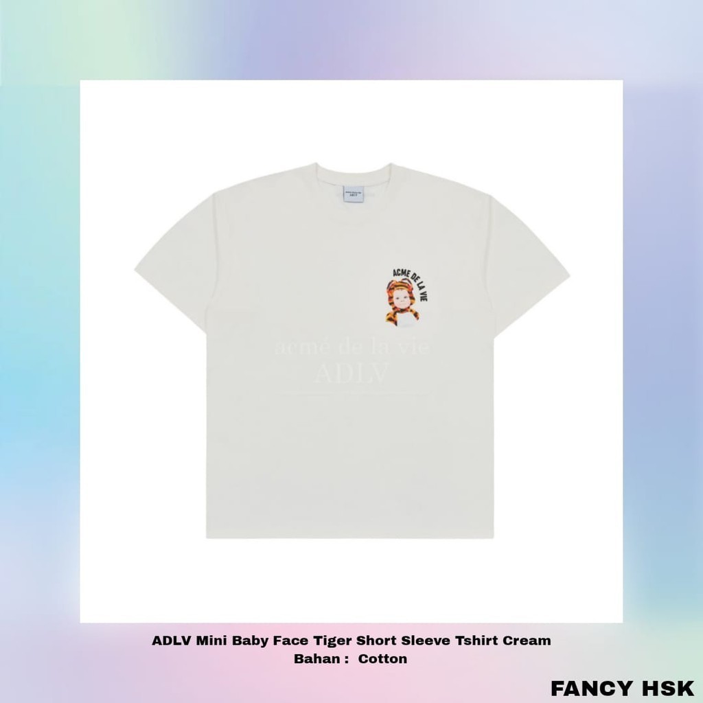 ADLV MINI BABY FACE TIGER SHORT SLEEVE TSHIRT CREAM JS150