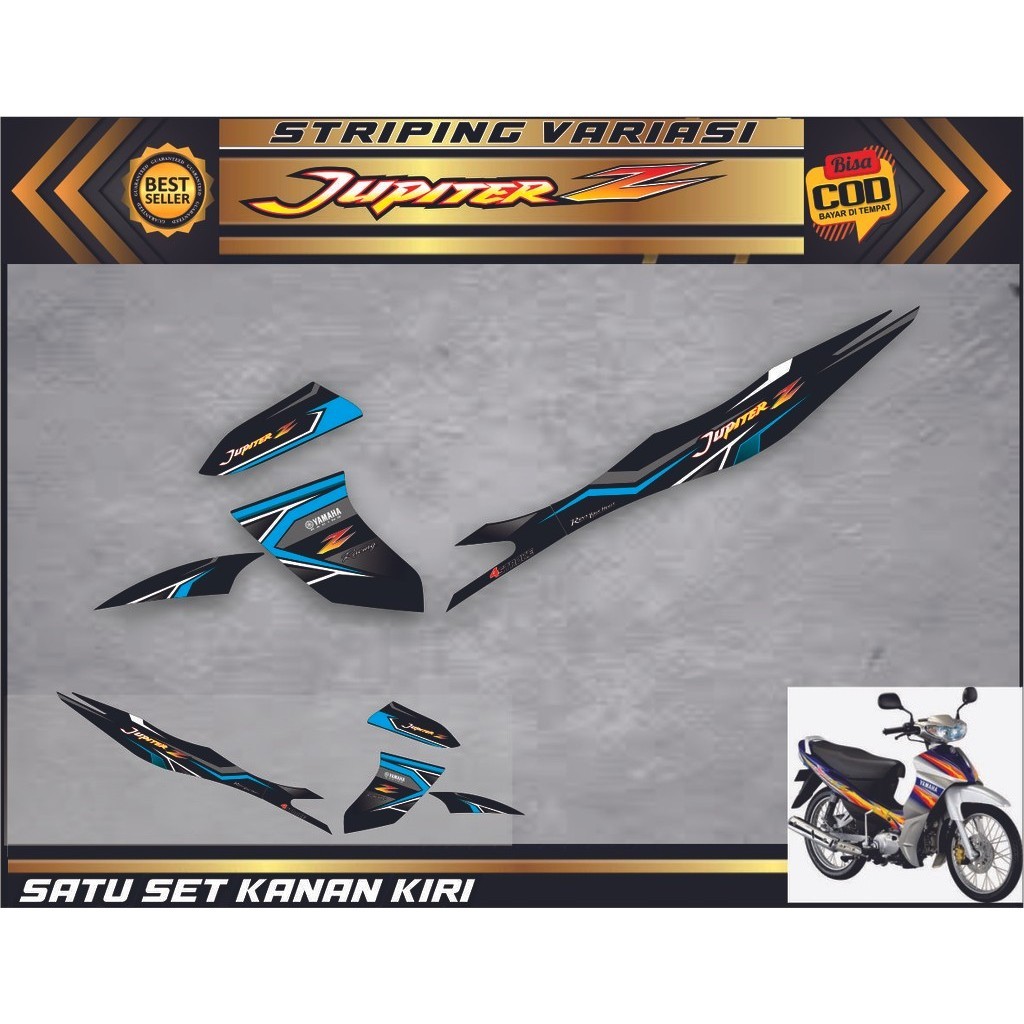 COD STIKER STRIPING VARIASI MOTOR JUPITER Z STIKER LIST VARIASI MOTOR YAMAHA JUPITER Z OLD BURHAN LI