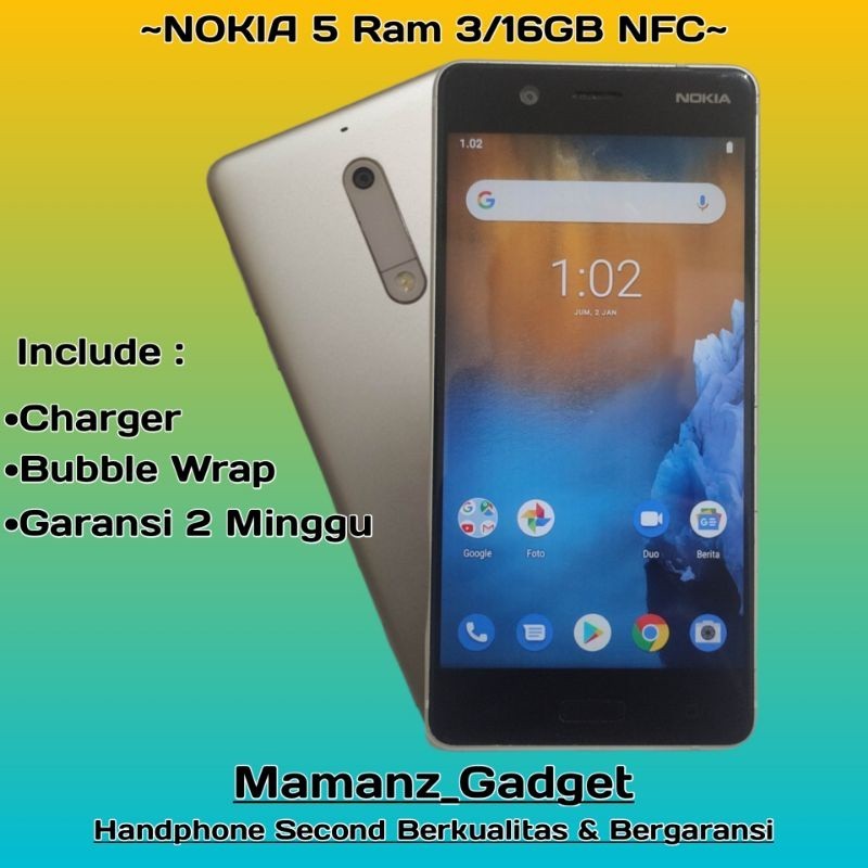 Nokia 5 Ram 3/16Gb NFC murah