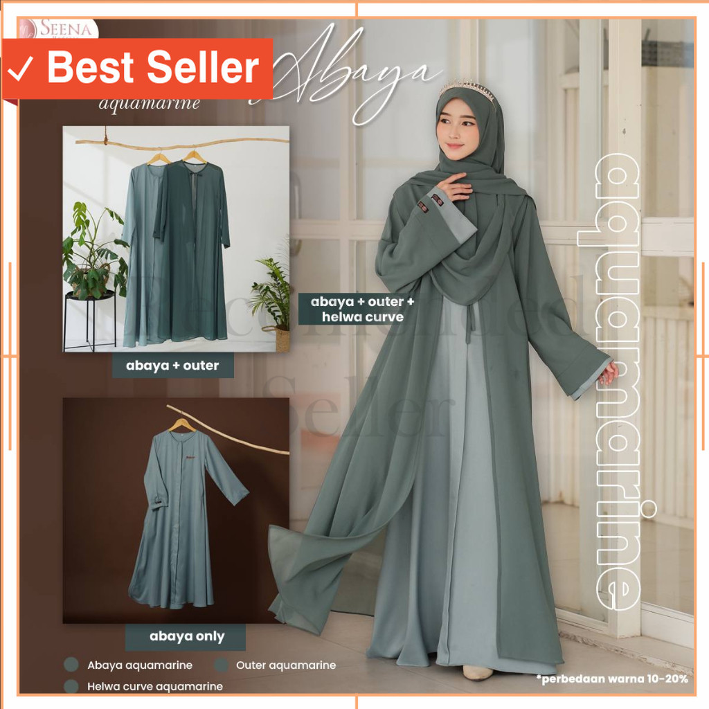 Abaya Muslim Murah Baju Lebaran Premium kekinian / HANEEN ABAYA by SEENA MODESTY (GAMIS, OUTER, KERU