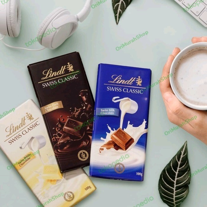 

Lindt Swiss Classic Chocolate Milk Almond Hazelnut Raisin Dark Coklat - Milk