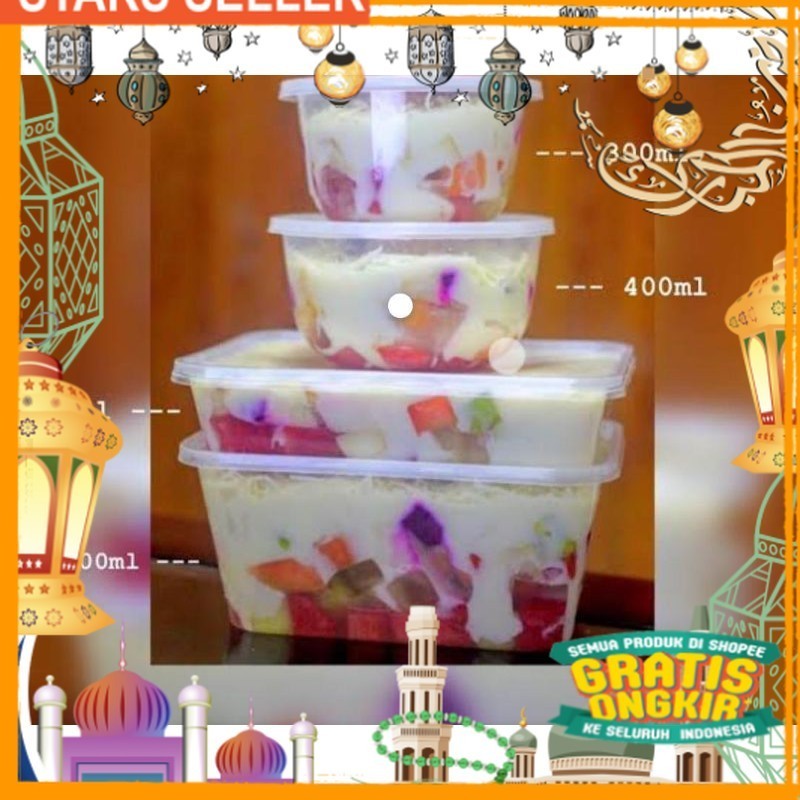 

cup 200ml cup salad / cup brownis / kotak nasi plastik cup plastik/ King J Snack