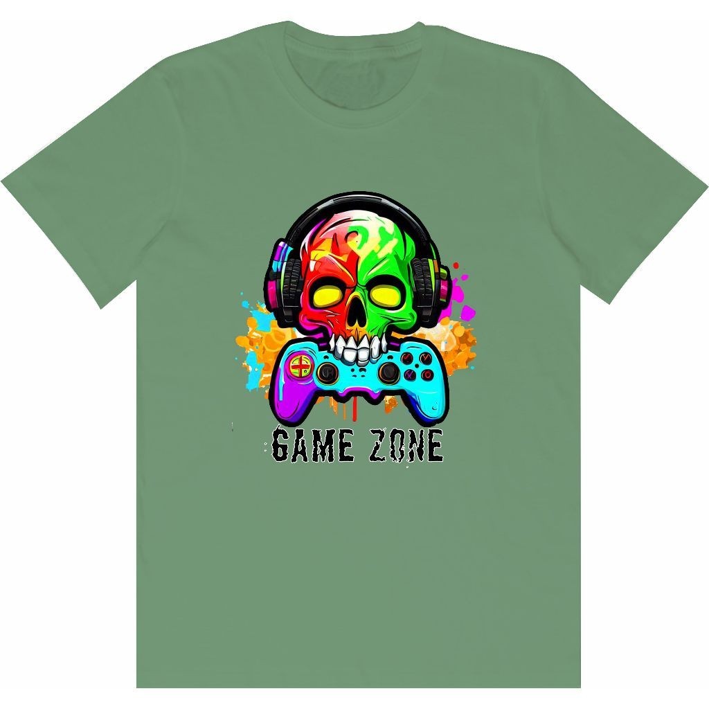 Baju Cowok Kaos Distro Pria Atasan Laki Game Zone DTF580 SS