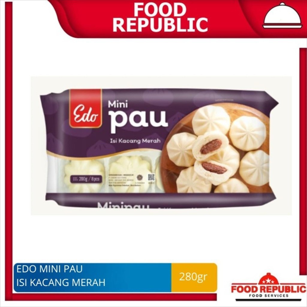 

Edo Mini Pau Isi Kacang Merah 200gr 8pcs Frozen Bakpau Mini Pau Halal