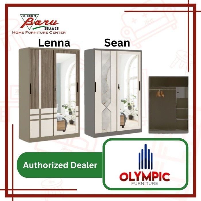 Lemari Pakaian / Lemari Arsip Besi Olympic Sliding Geser OSWS 120