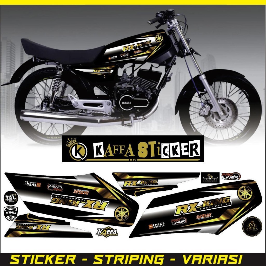 STRIPING TERLARIS Striping Rx King - Stiker Variasi List Motor Rx King Racing Gold