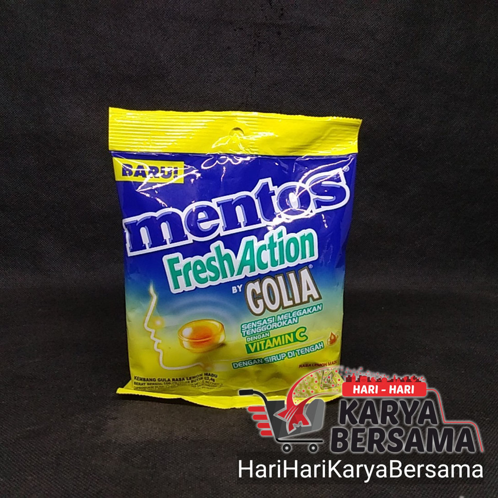 

MENTOS FRESH ACTION GOLIA RASA LEMON MADU 1/24/100.8GR