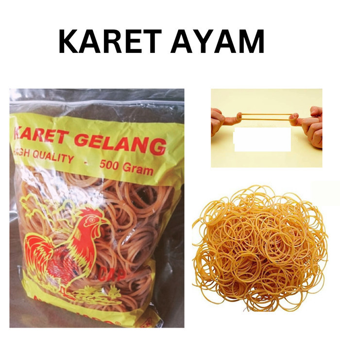 KARET | KARET GELANG - KARET AYAM JAGO - KARET MURAH 500 gram