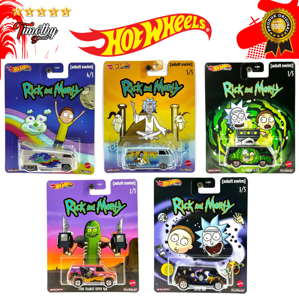 Hot Wheels Premium Rick Morty Volkswagen VW Drag Bus T1 Panel A100