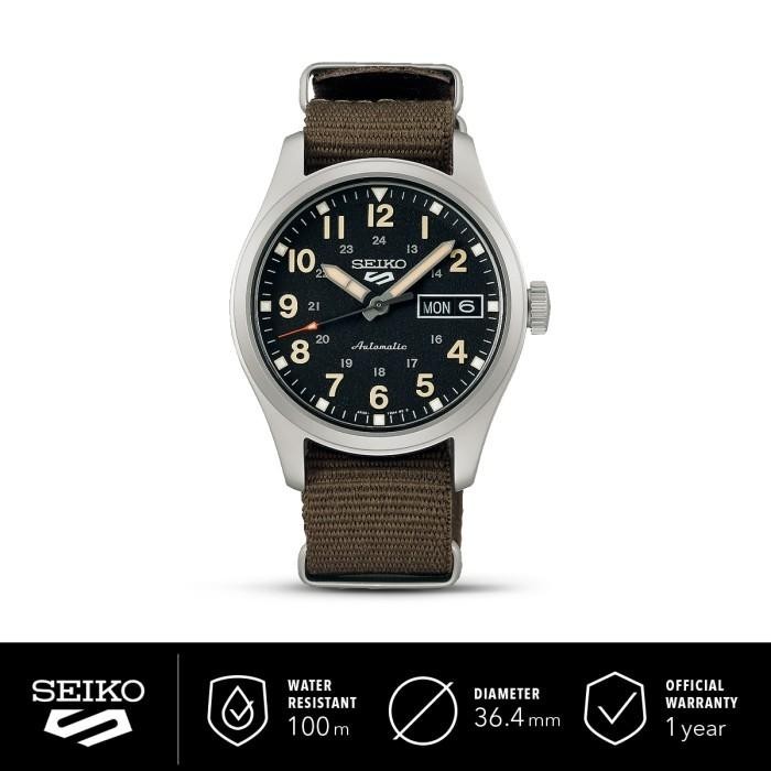 Seiko 5 Sport Military Canvas SRPJ85K1 Mechanical Automatic Original Jam Tangan Pria Keren